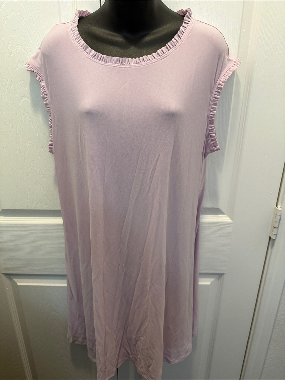 Cato Lavender Ruffle-Trim Tunic Top - Picture 2 of 3